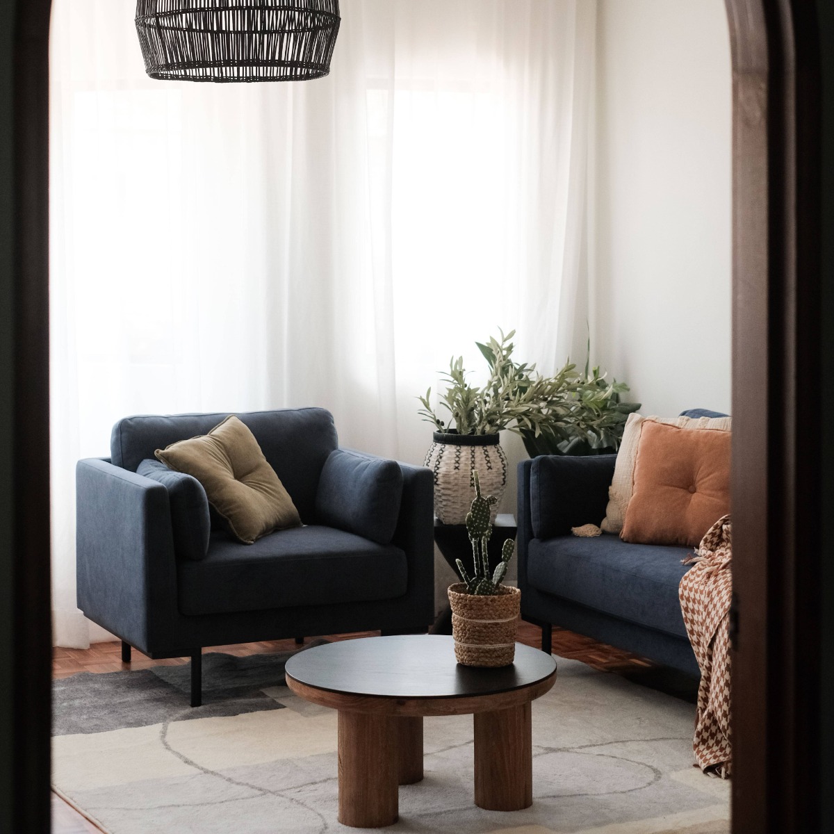 Loft Midnight Blue 1 Seater Sofa