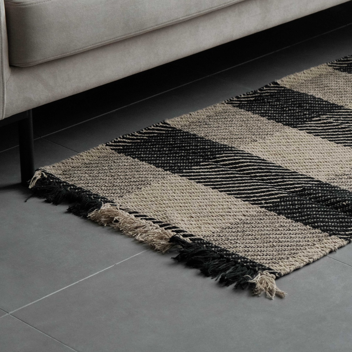 Yash Gingham Cotton Floor Runner 70x140