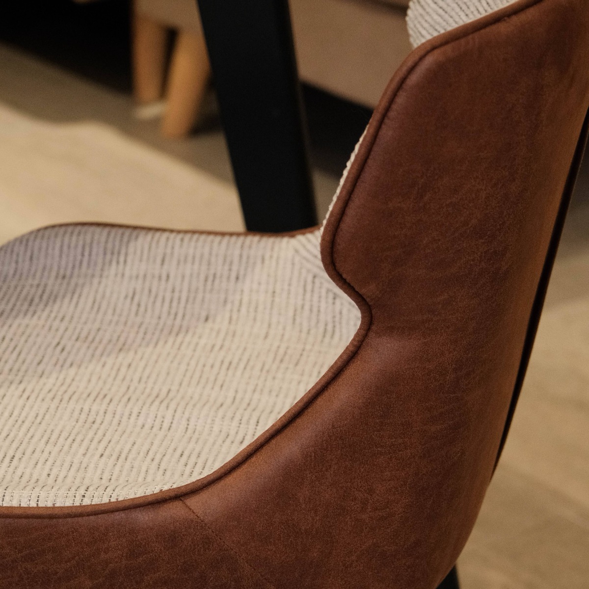 Mateo 2-Tone Vintage Dining Chair Sand Grey