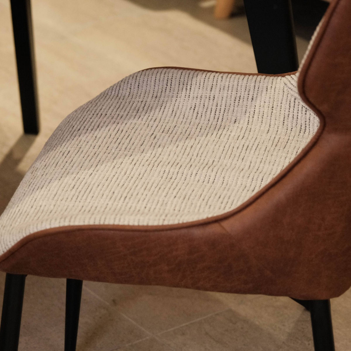 Mateo 2-Tone Vintage Dining Chair Sand Grey