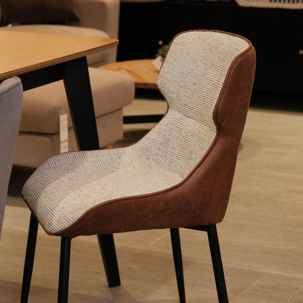 Mateo 2-Tone Vintage Dining Chair Sand Grey