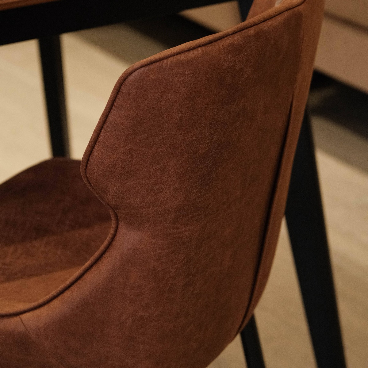 Mateo Vintage Brown Dining Chair