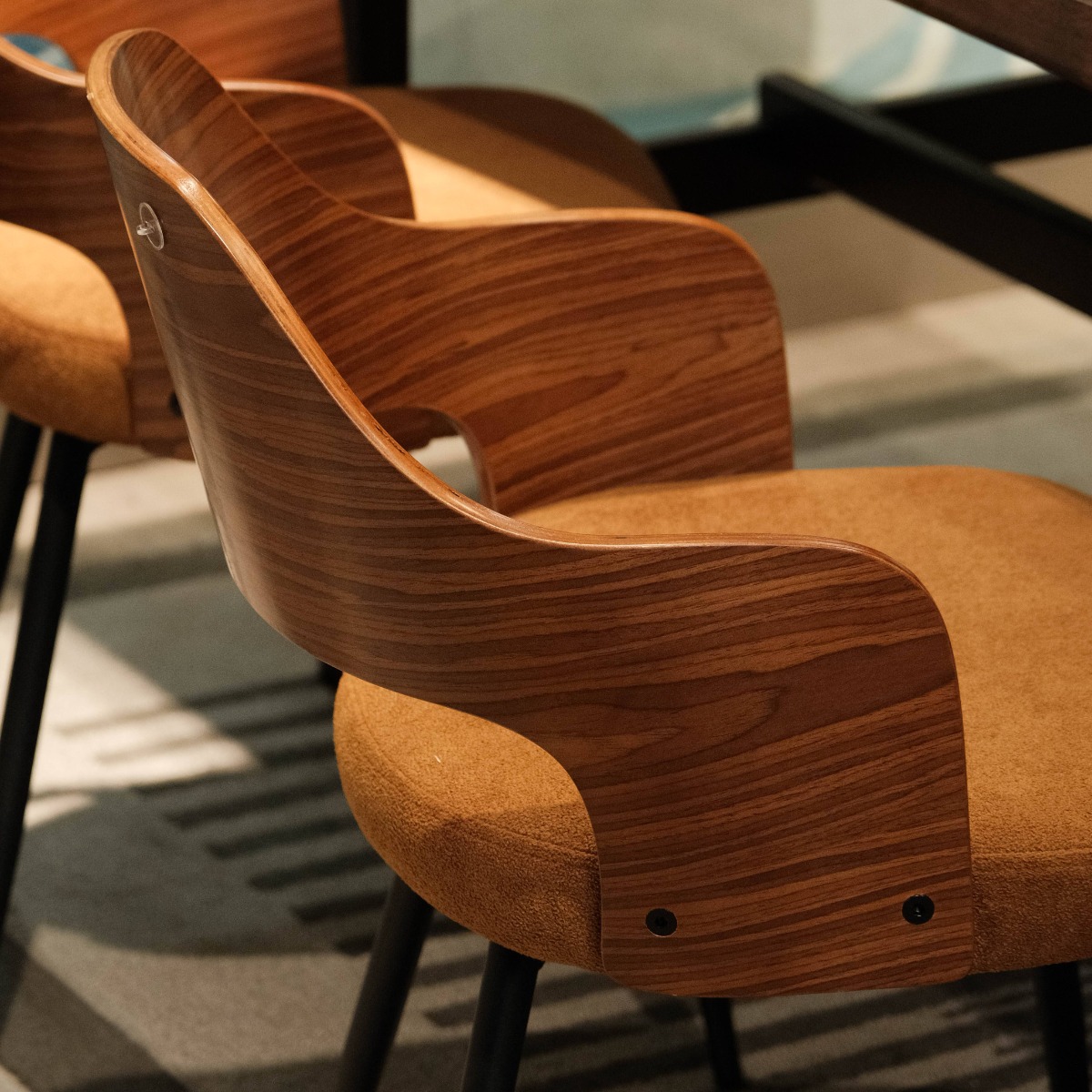 Soren Walnut Dining Chair Camel Brown