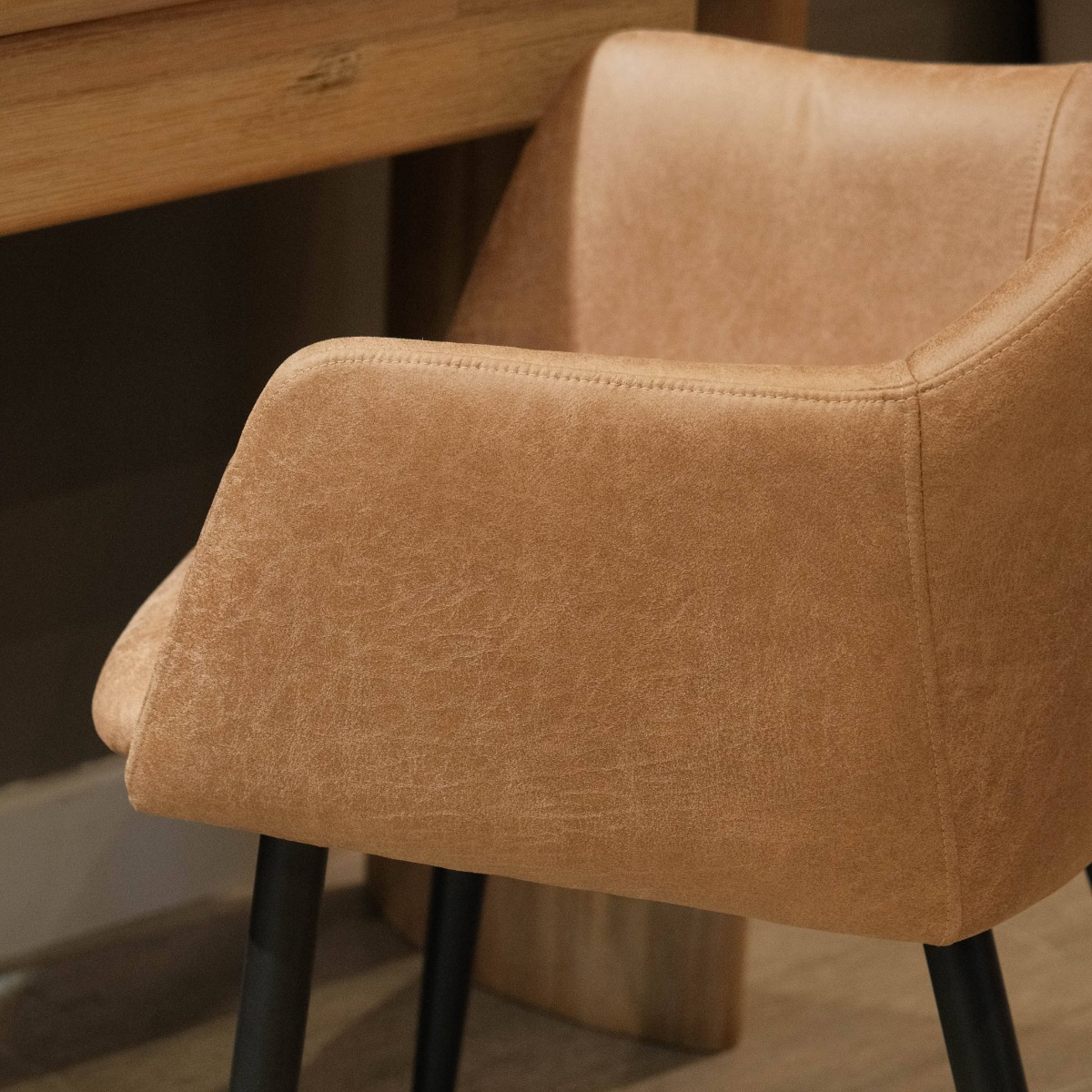 Henderson Vintage Toffee Dining Arm Chair