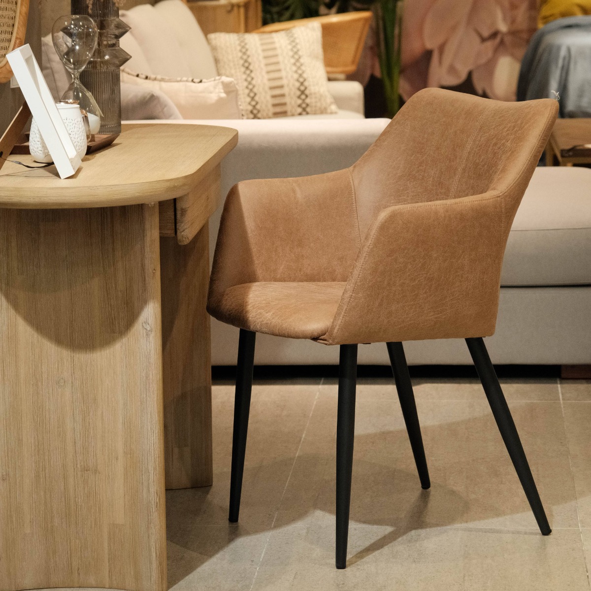 Henderson Vintage Toffee Dining Arm Chair