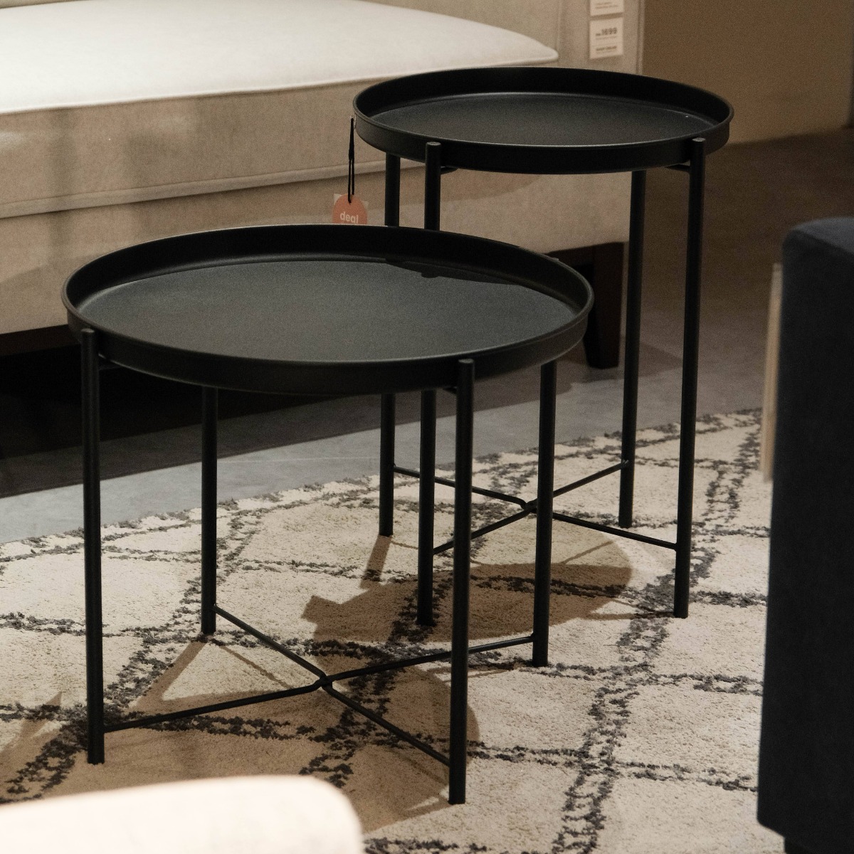 Hani Matt Black Tray Coffee Table