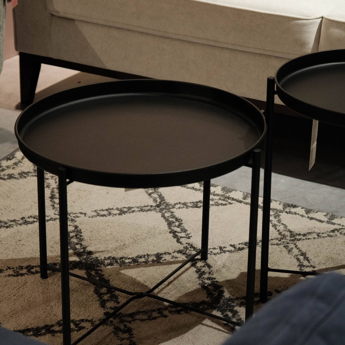 Hani Matt Black Tray Coffee Table