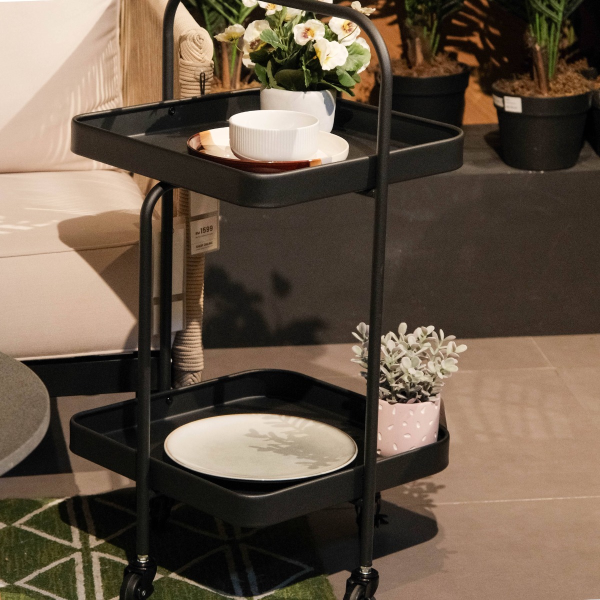 Hera Matt Black Trolley