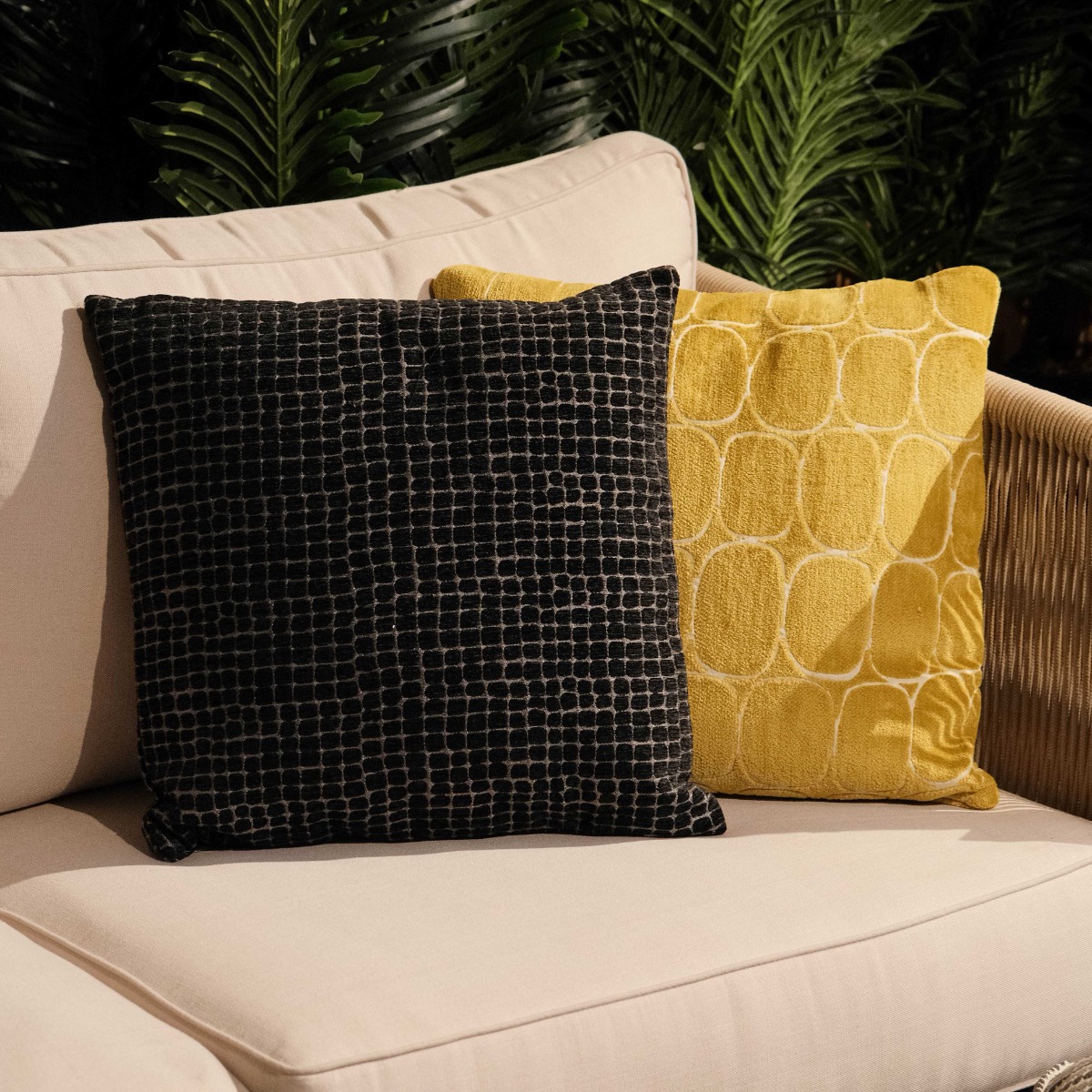 Hive Mustard Cushion 45x45