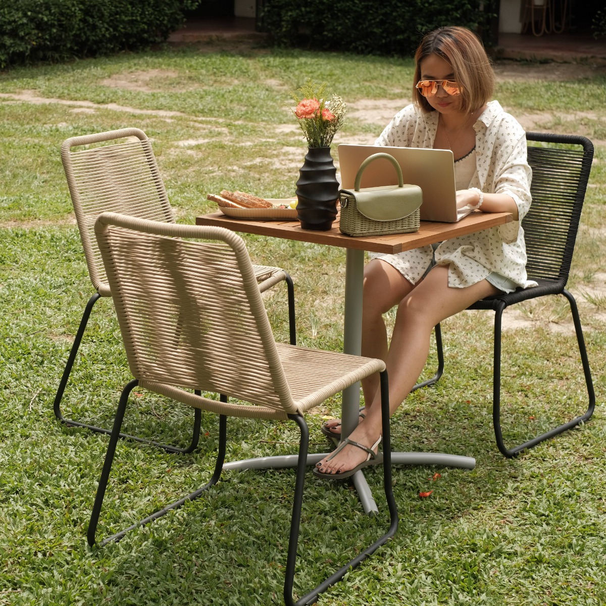 Iris Outdoor/Indoor Dining Chair Sand Beige