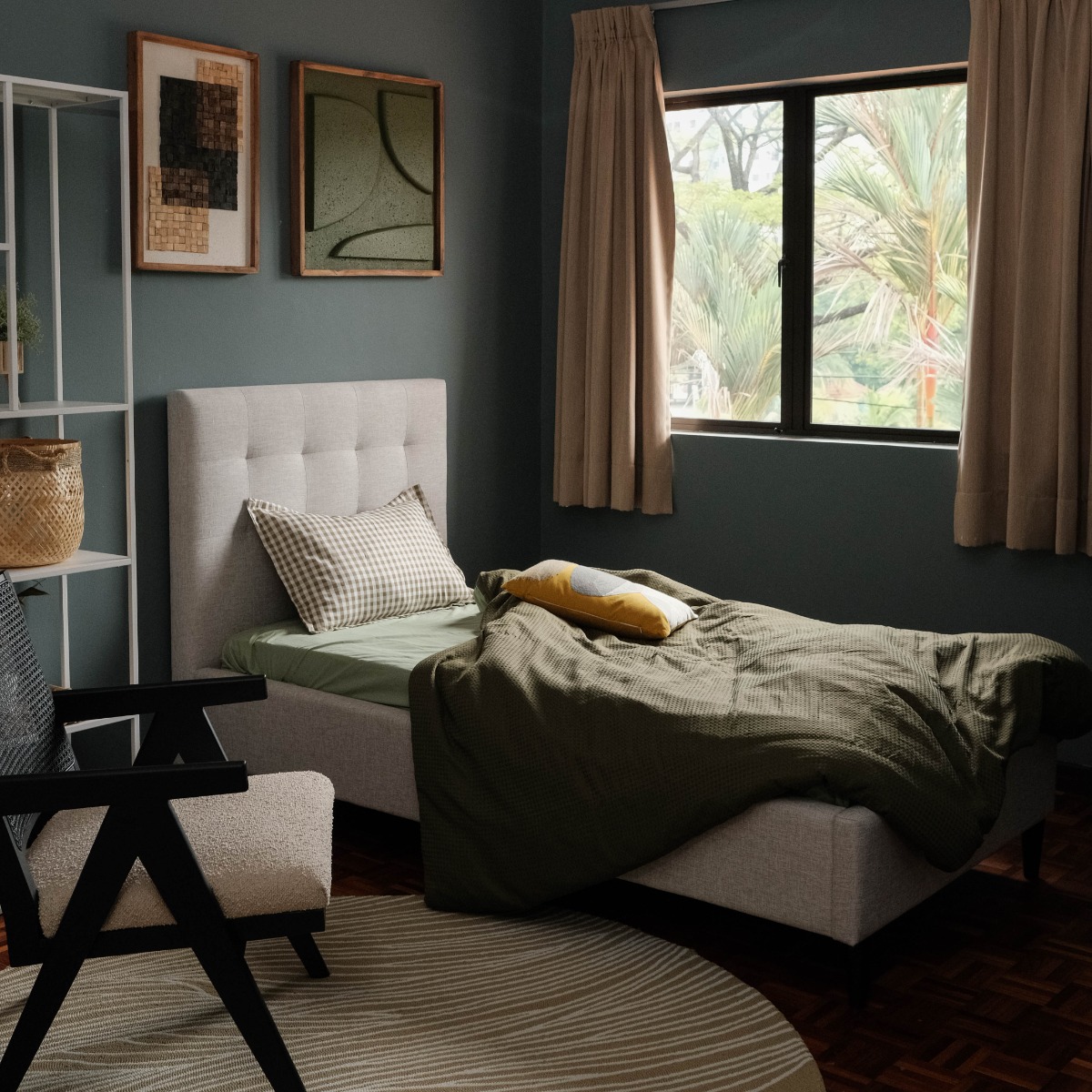 Lillian Oatmeal Single Bed