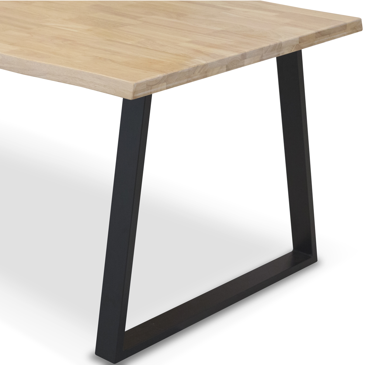 Fletcher Washed Oak Faux Live Edge Dining Table 240cm