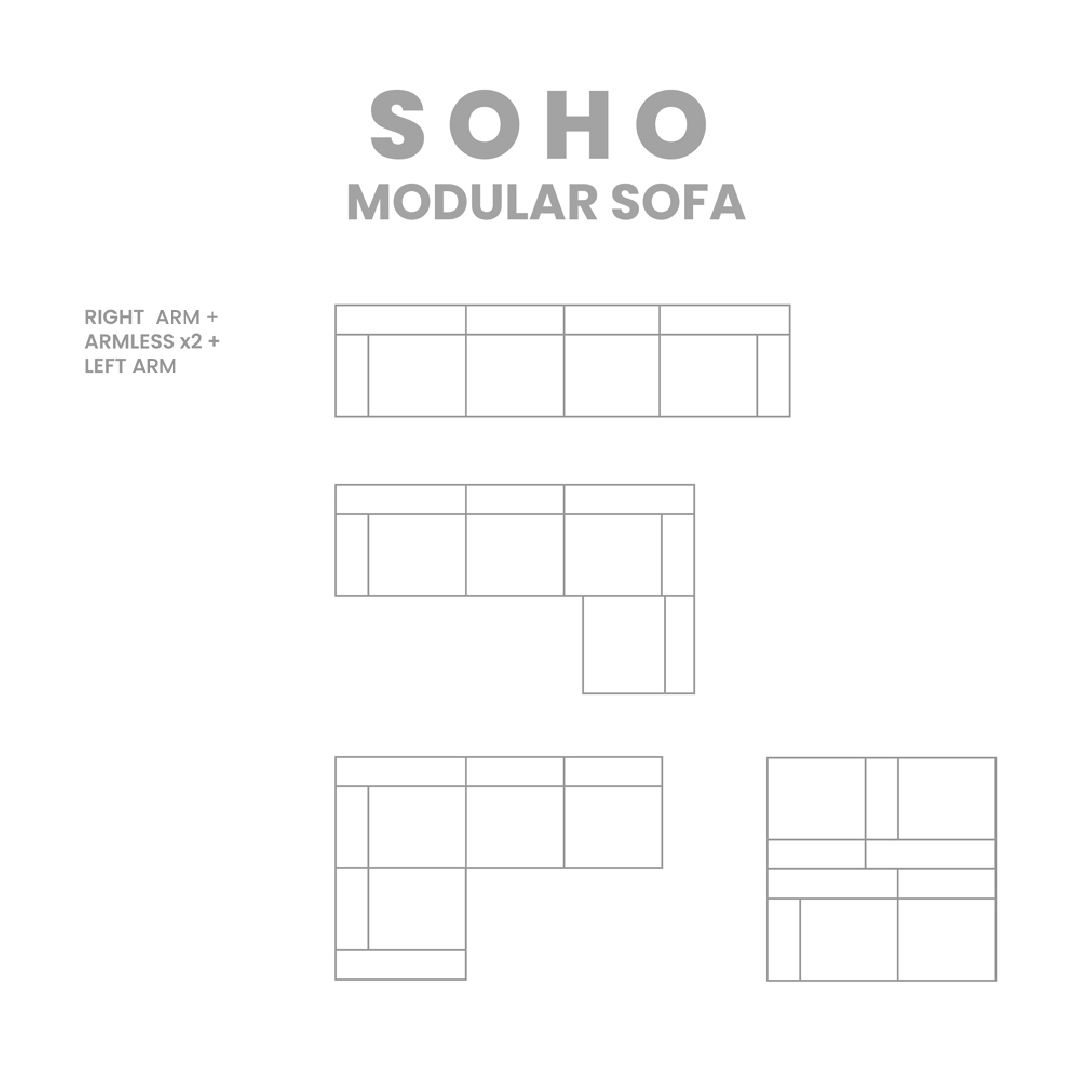 Soho Modular Armless Sofa