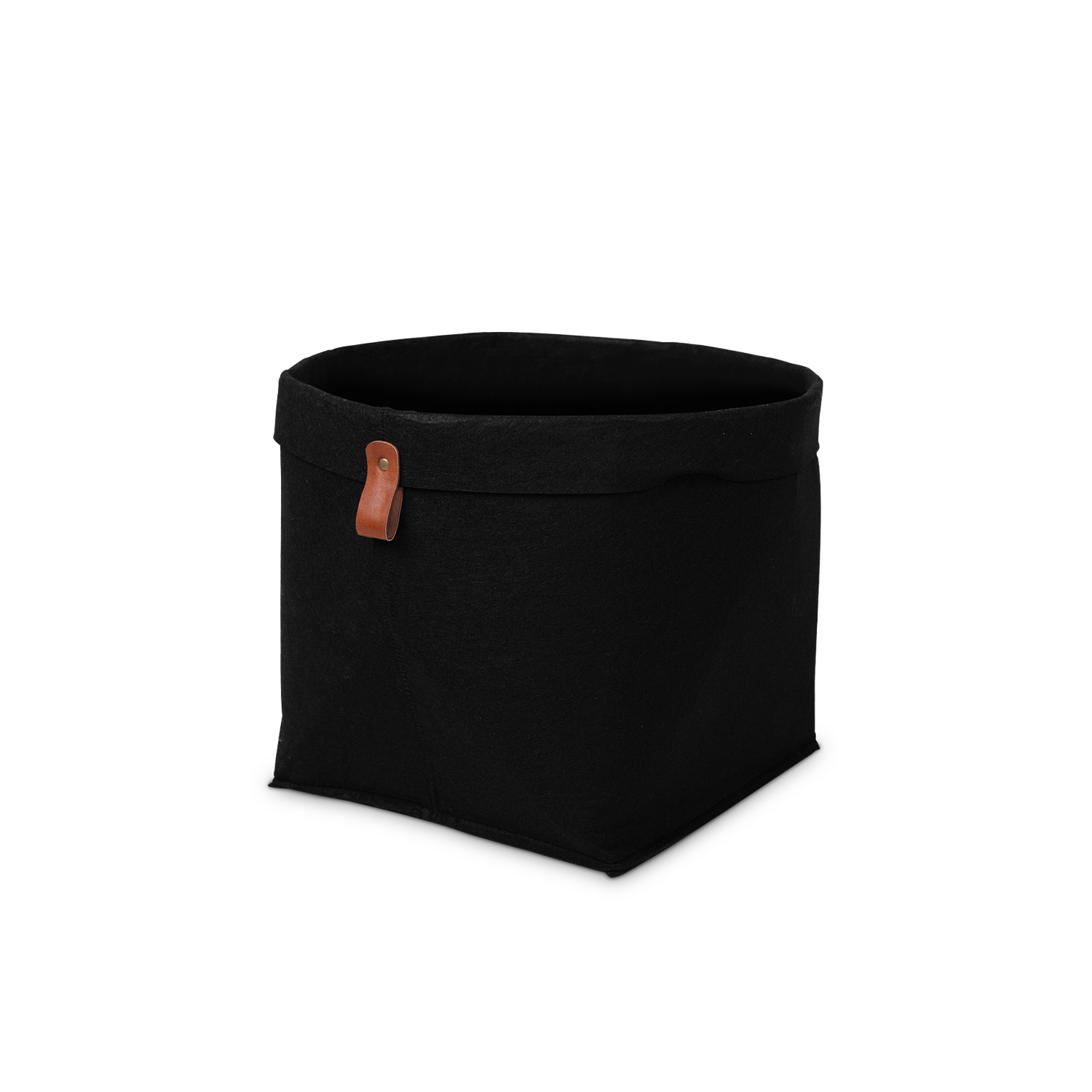 Alfie Black Felt Basket - Small