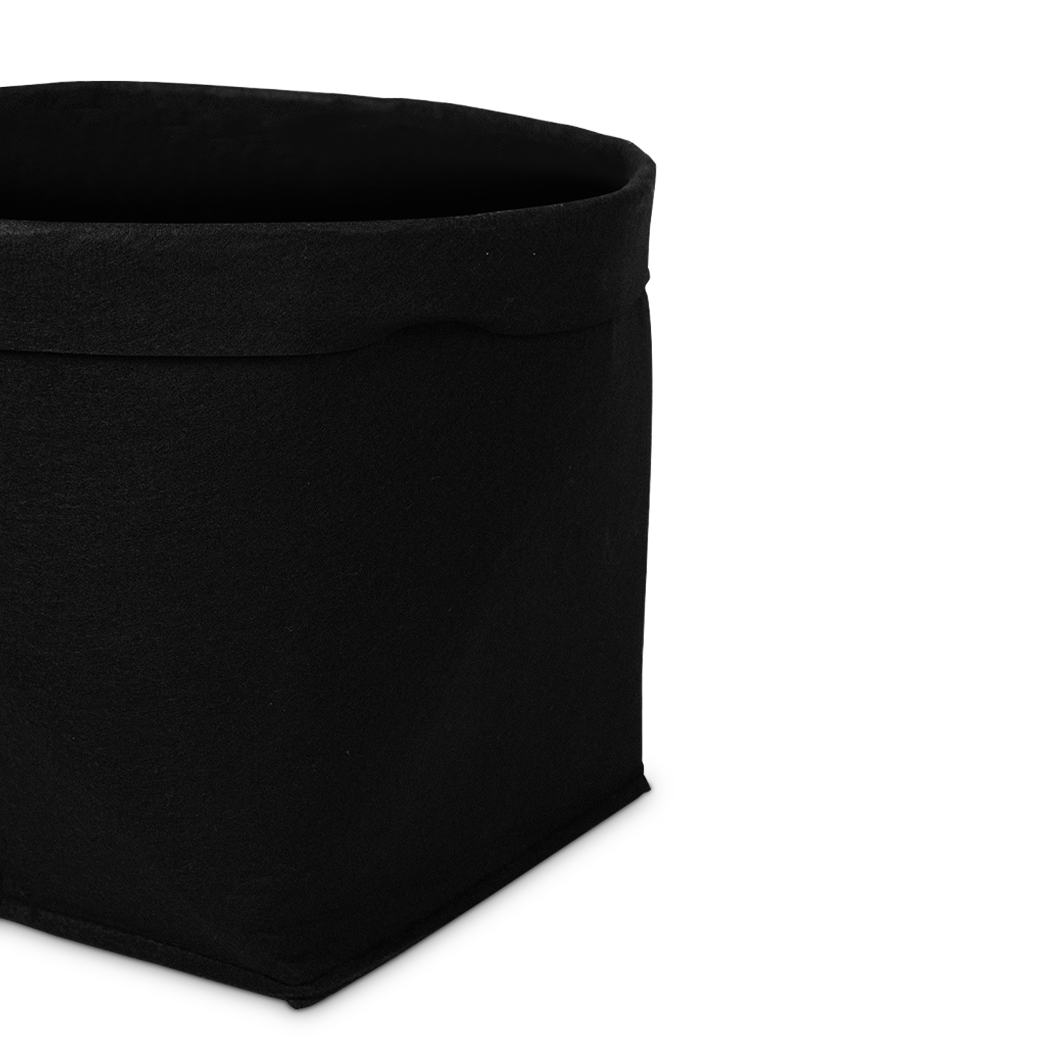 Alfie Black Felt Basket - Large