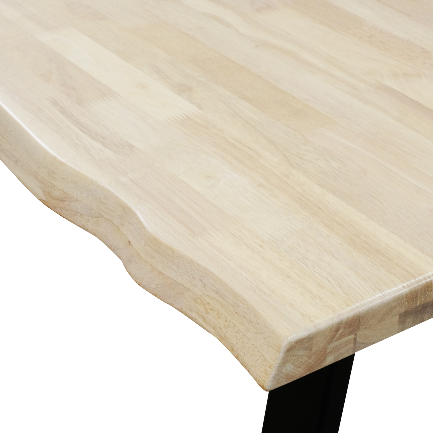 Fletcher Washed Oak Faux Live Edge Dining Table 150cm