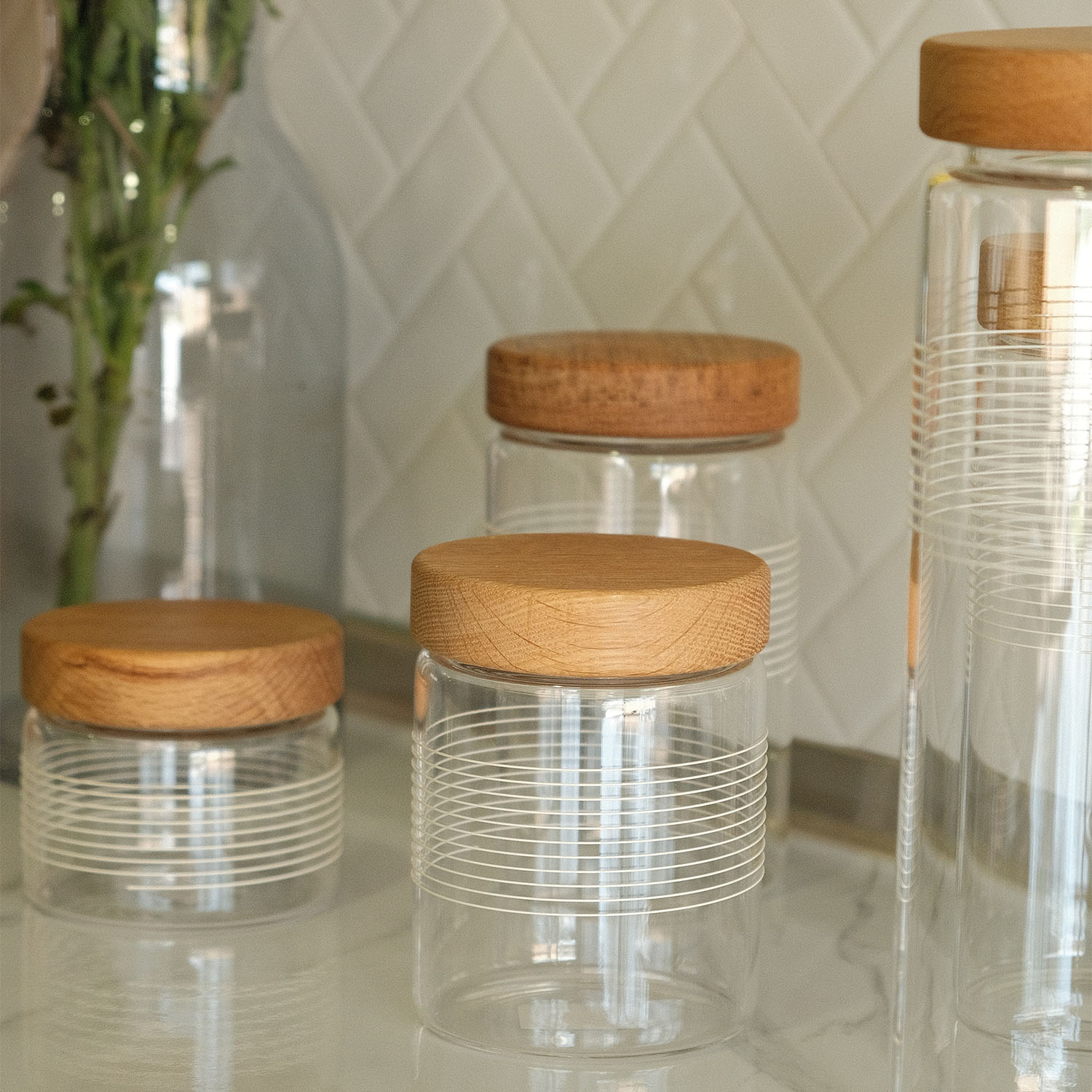 Bennett Storage Jar with Oak Lid - M