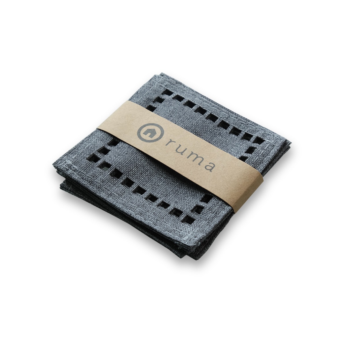Element Linen Coaster Dark Grey (Set of 4)