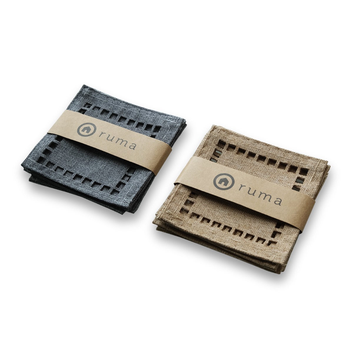 Element Linen Coaster Dark Grey (Set of 4)