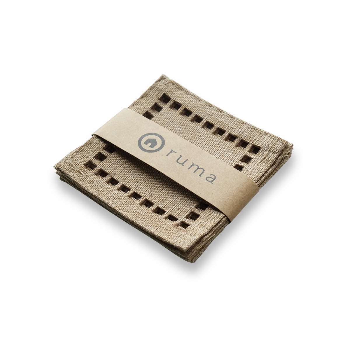 Element Linen Coaster Light Beige (Set of 4)