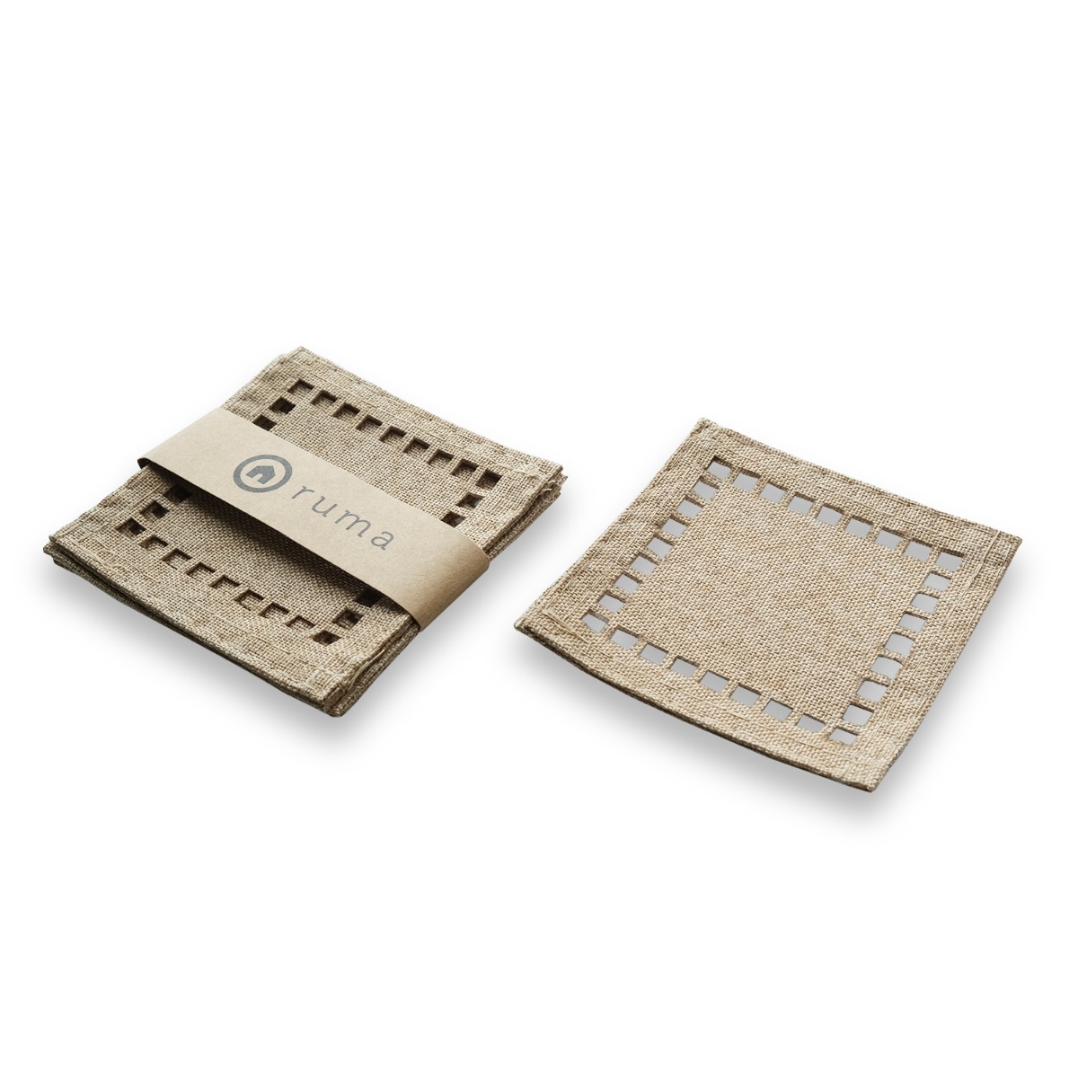 Element Linen Coaster Light Beige (Set of 4)