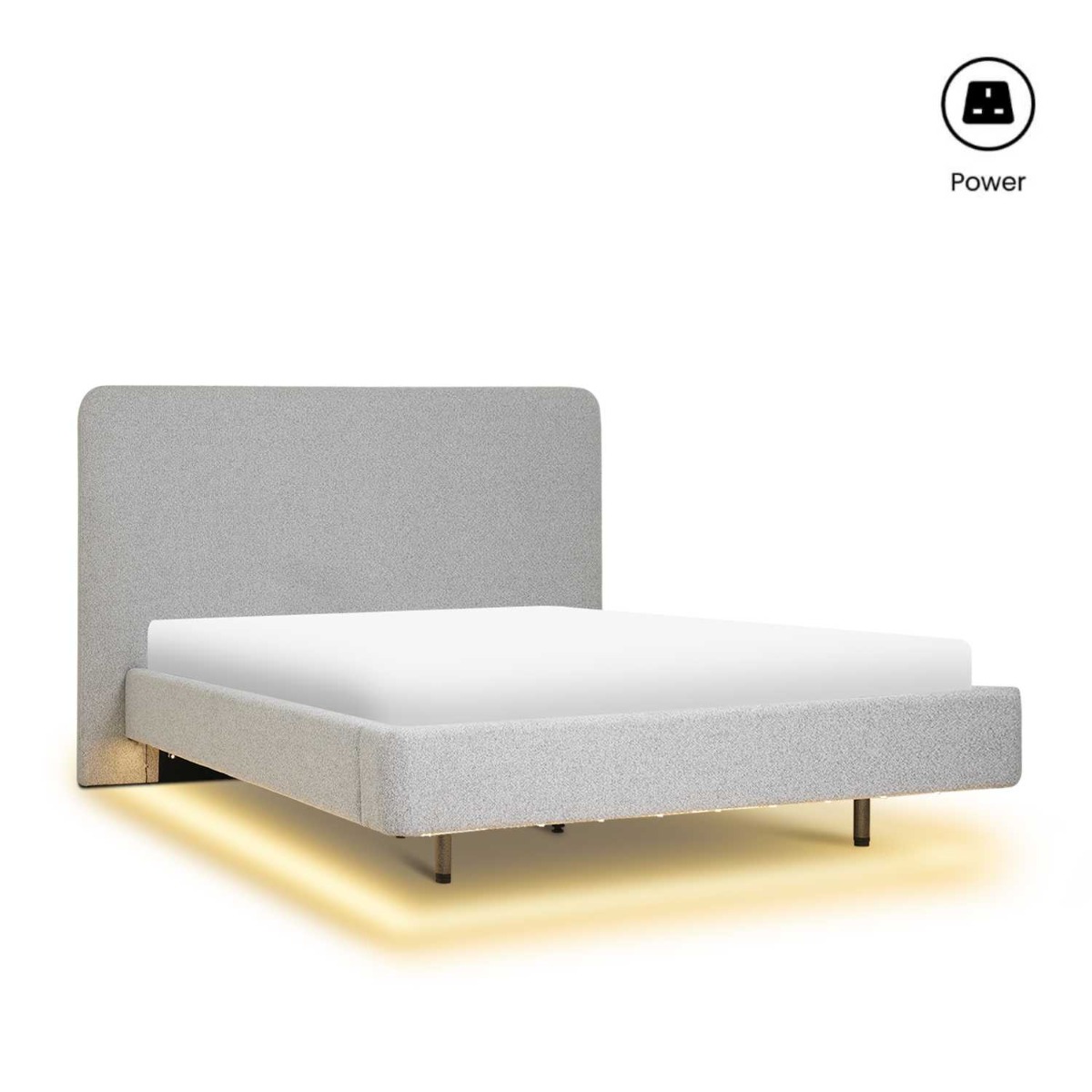Ellington Light Grey King Floating Bed