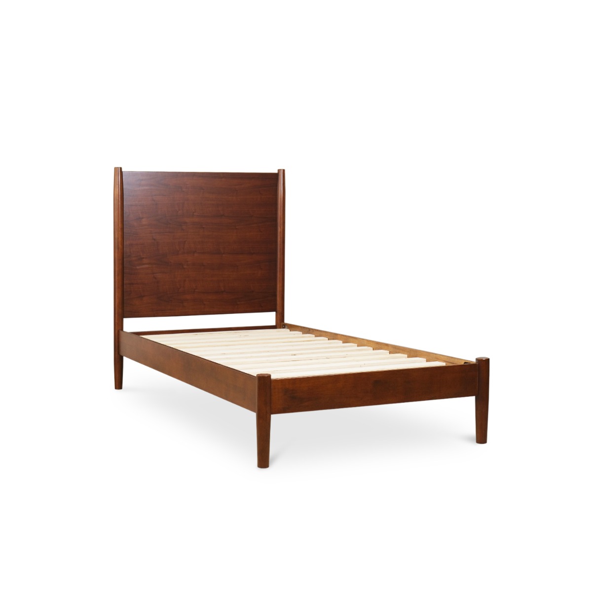Emil Walnut Mid Century Single Bed