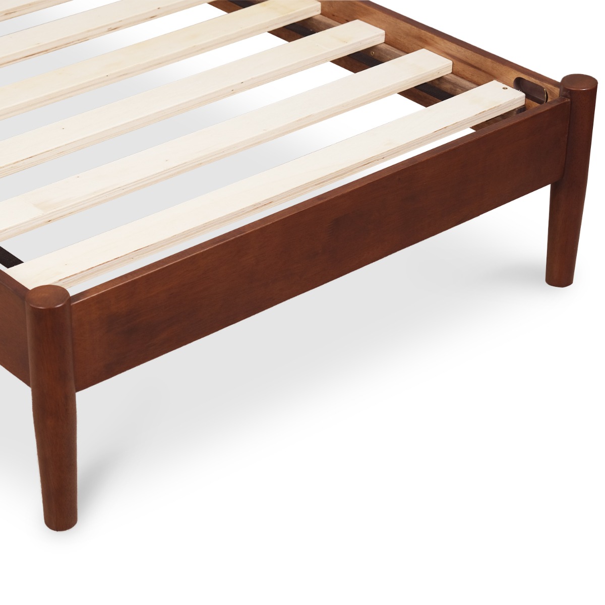 Emil Walnut Mid Century Single Bed