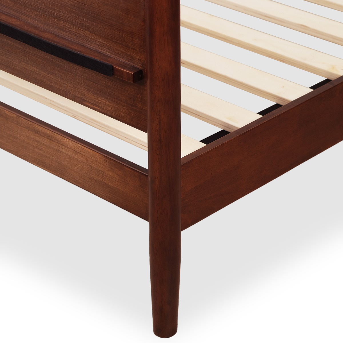 Emil Walnut Mid Century Single Bed