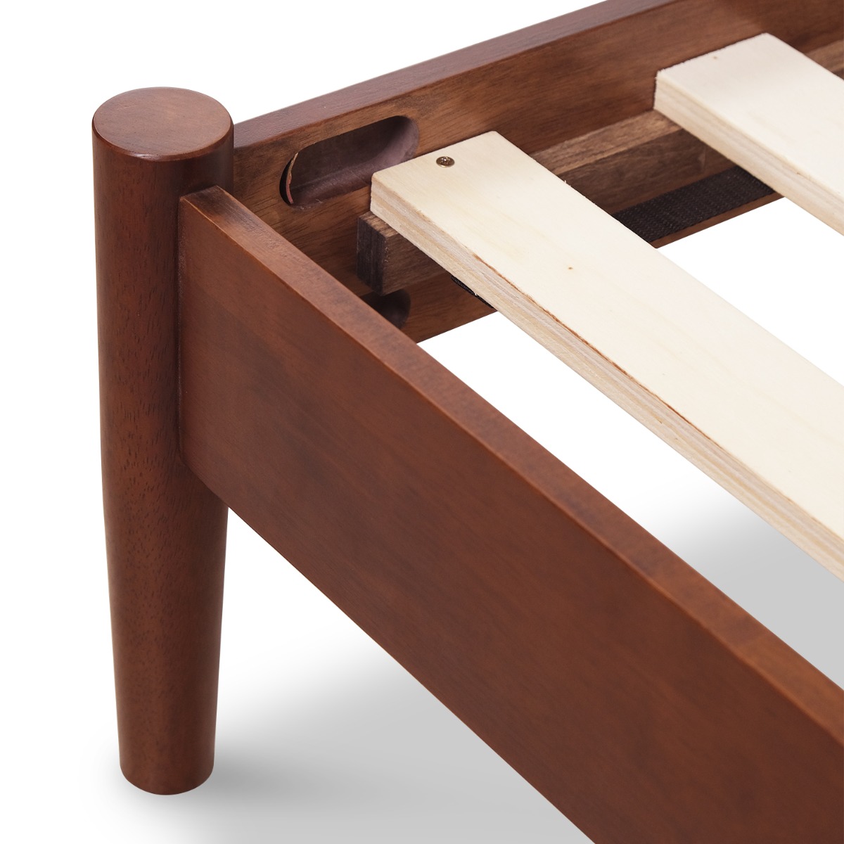 Emil Walnut Mid Century Single Bed