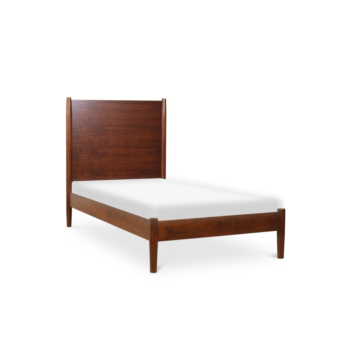 Emil Walnut Mid Century Single Bed