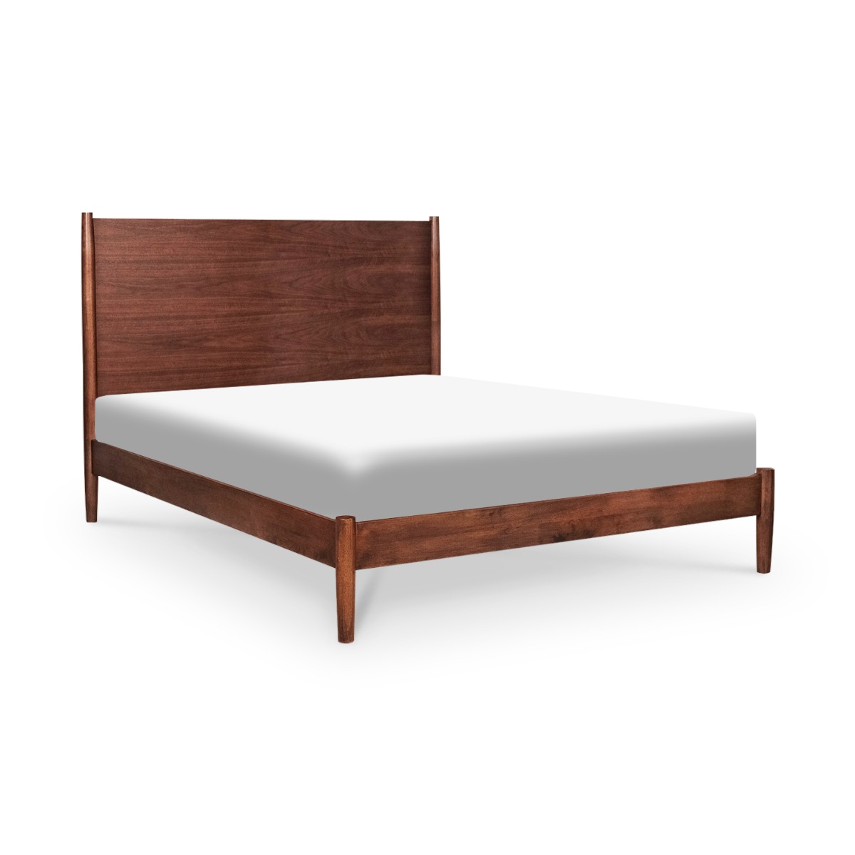 Emil Walnut Mid Century Queen Bed
