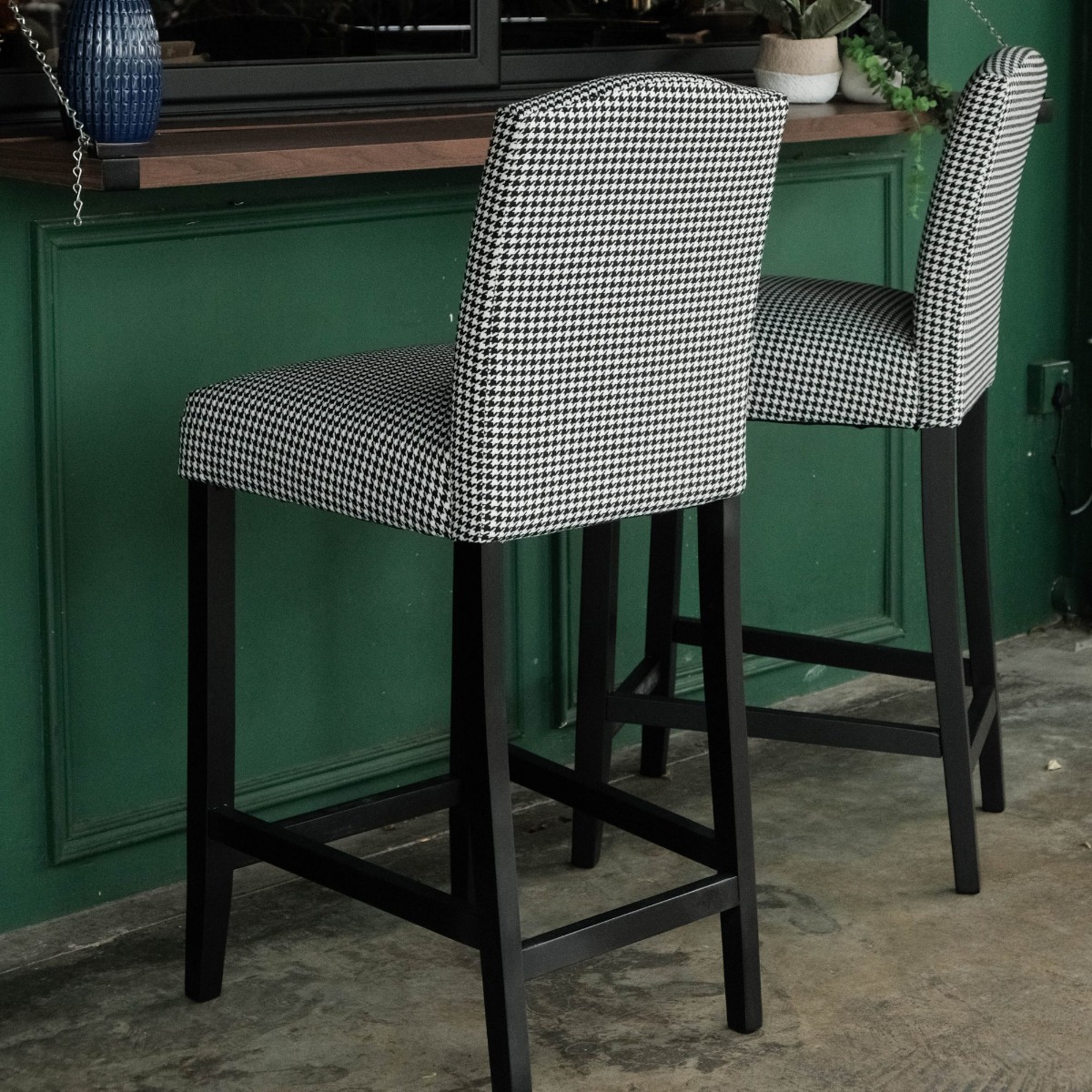 Emory Houndstooth Bar Stool