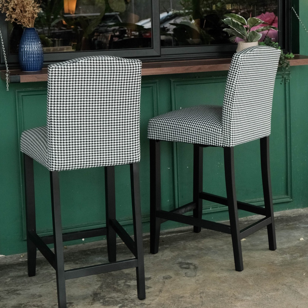 Emory Houndstooth Bar Stool