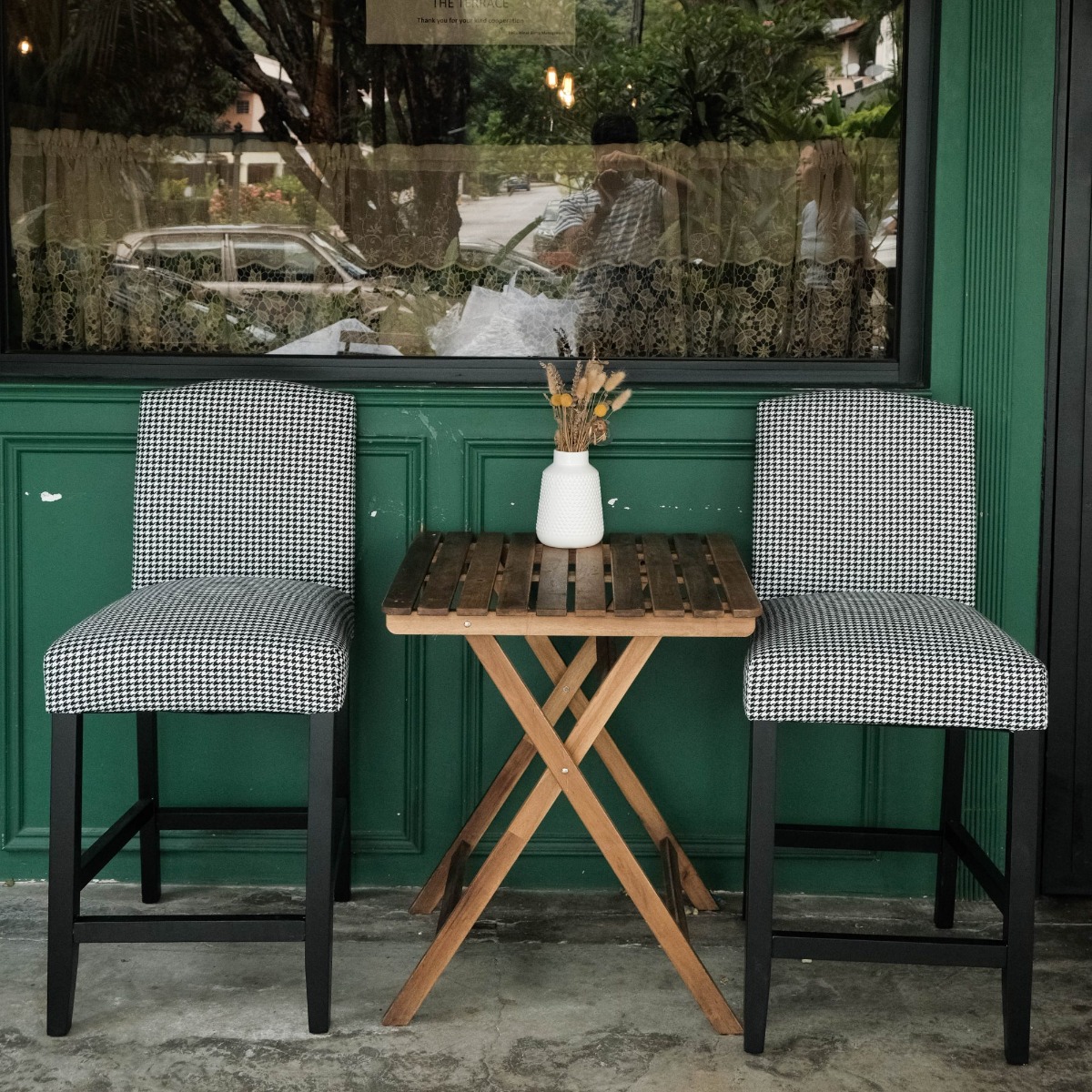 Emory Houndstooth Counter Stool