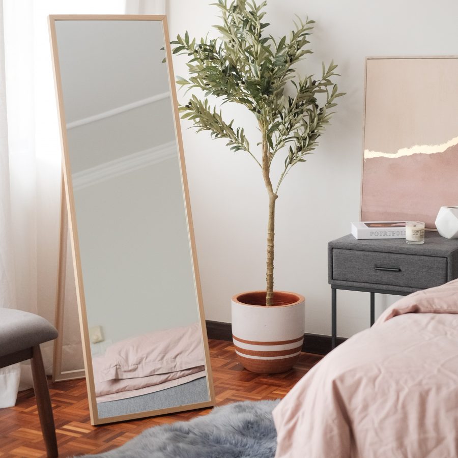 Essential Honey Maple Standing Mirror 50x150cm