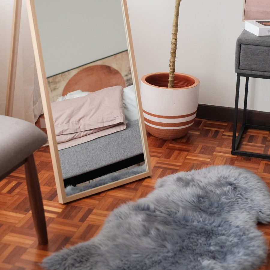 Essential Honey Maple Standing Mirror 50x150cm