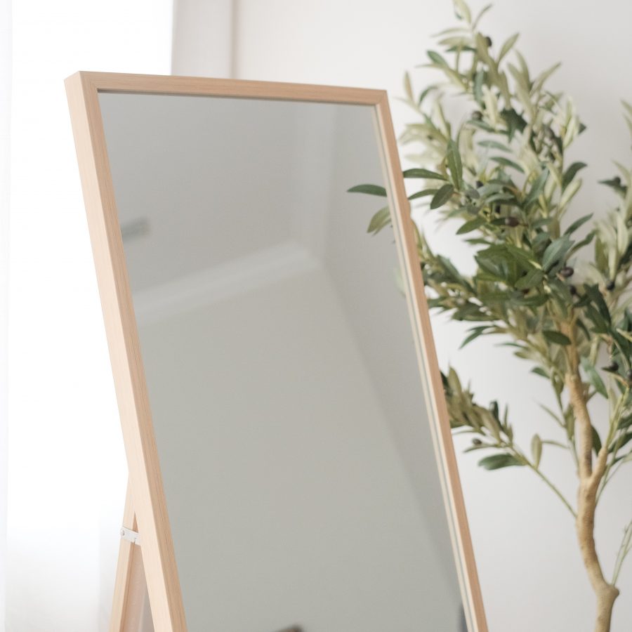 Essential Honey Maple Standing Mirror 50x150cm