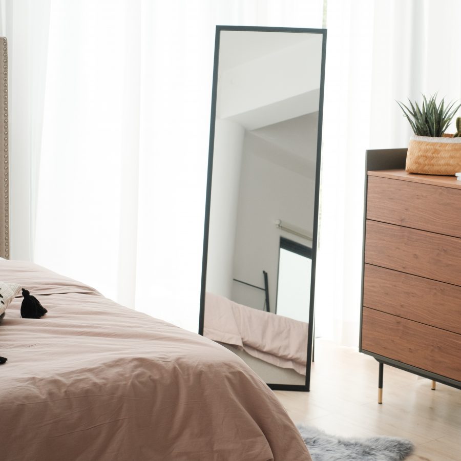 Essential Black Standing Mirror 50x150cm