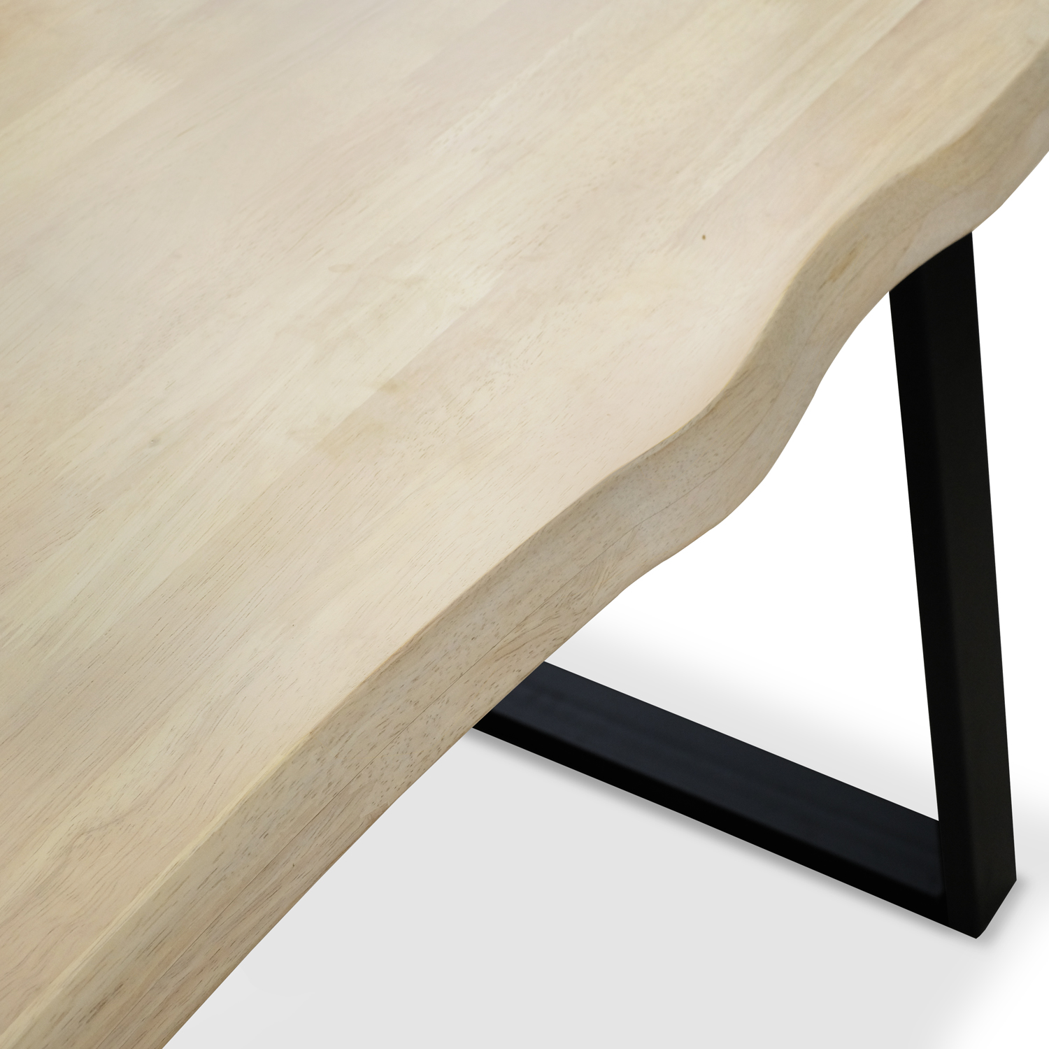 Fletcher Washed Oak Faux Live Edge Dining Table 150cm