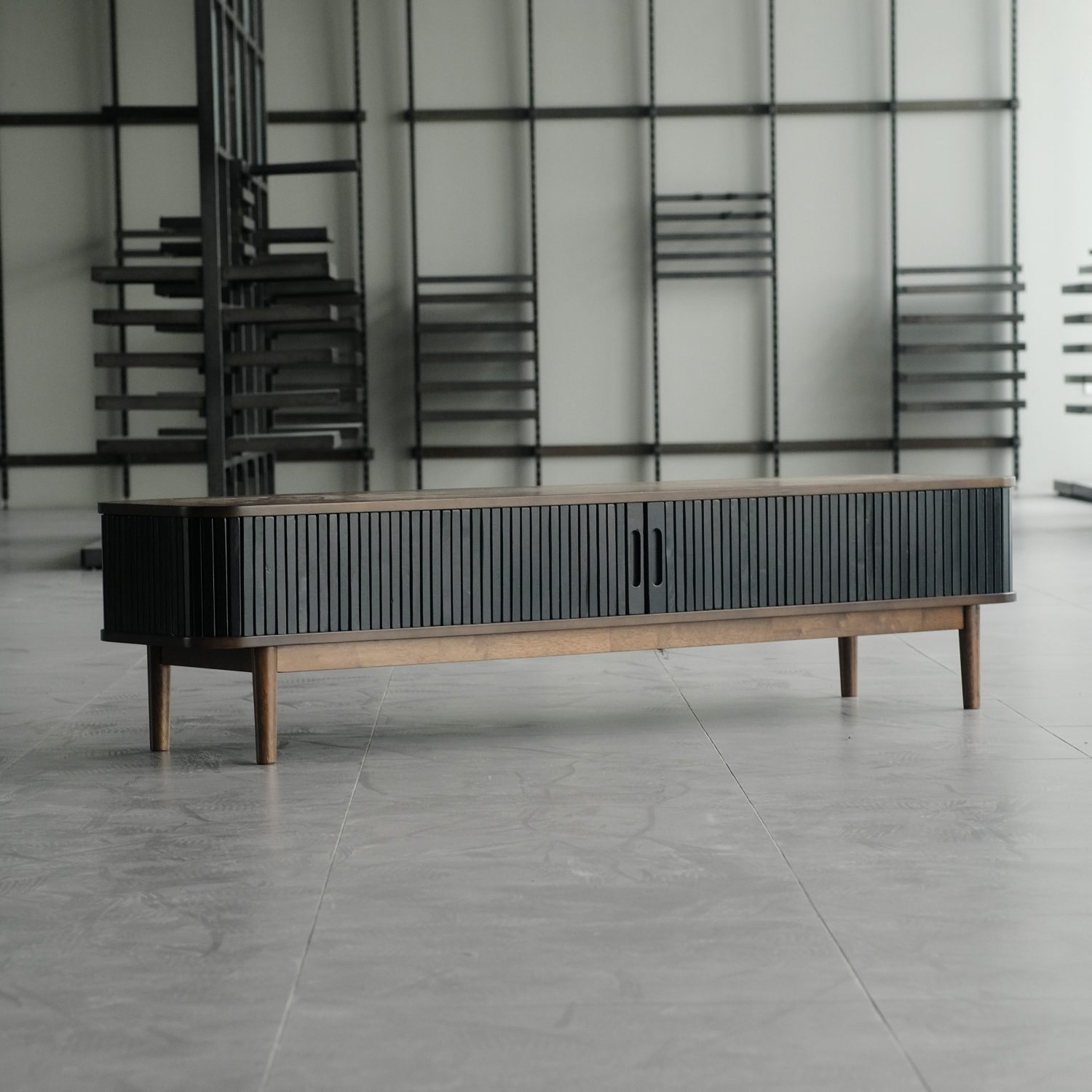 Tyler Ebony Low TV Cabinet 180cm