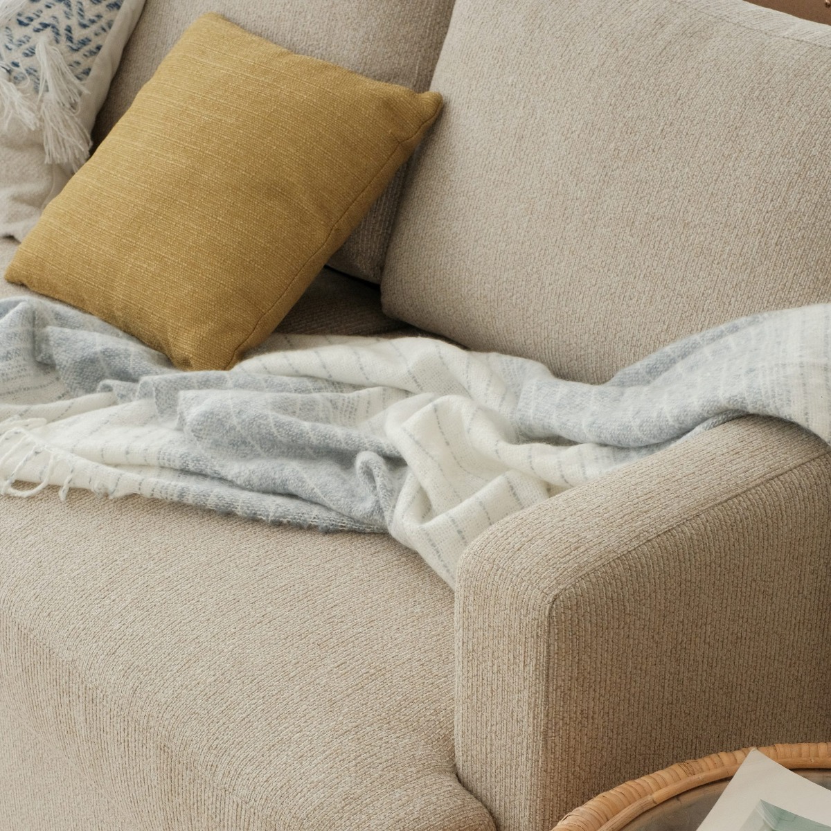 Archer Sand Beige 3 Seater Sofa