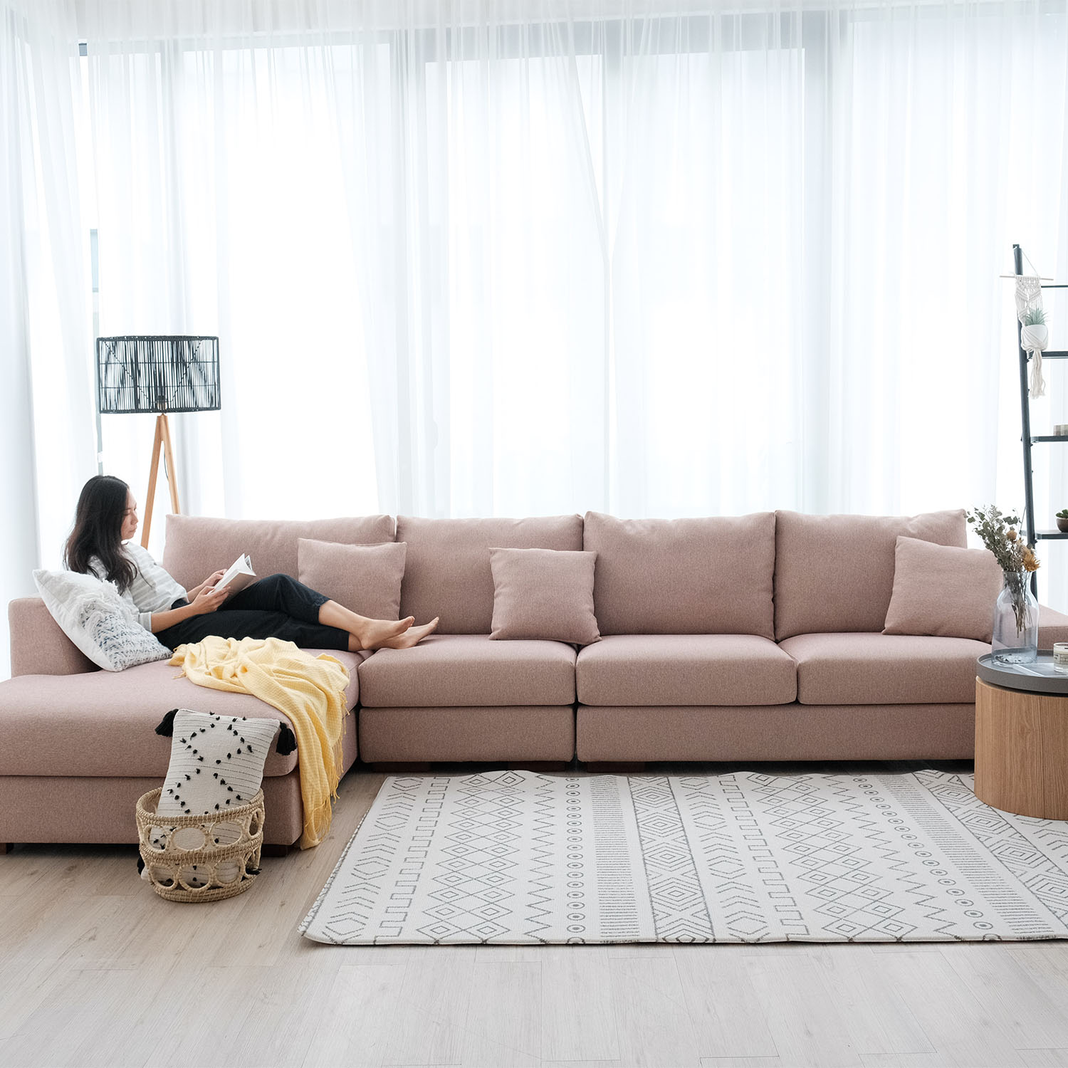 Joen Left Sectional Wide Sofa