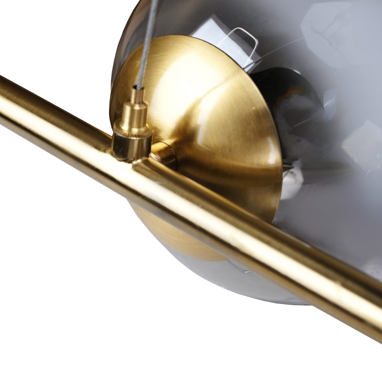 Ilona Antique Brass Glass Pendant Lamp