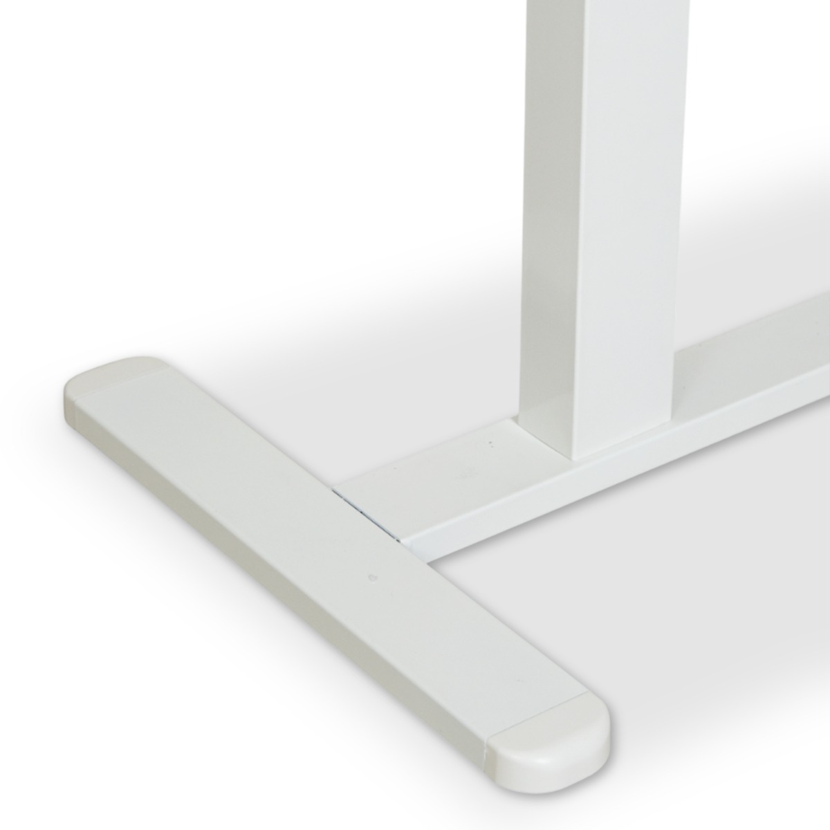 Felix Adjustable Side Table with Castors - Natural & Matt White