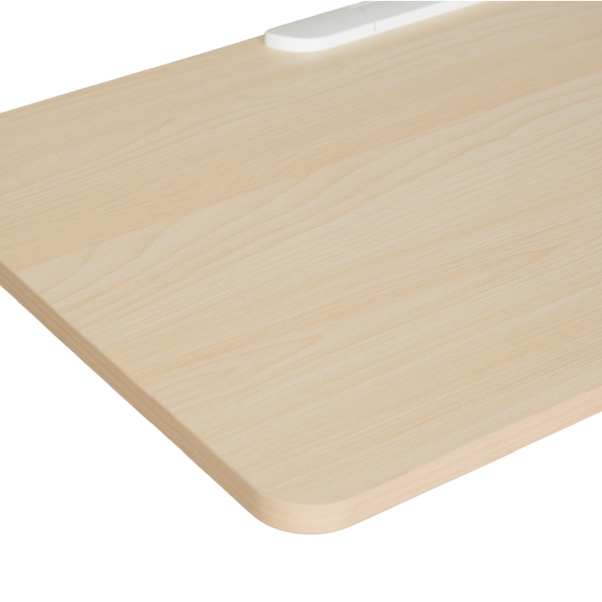 Felix Adjustable Side Table with Castors - Natural & Matt White