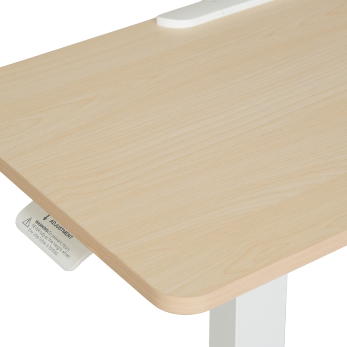 Felix Adjustable Side Table with Castors - Natural & Matt White