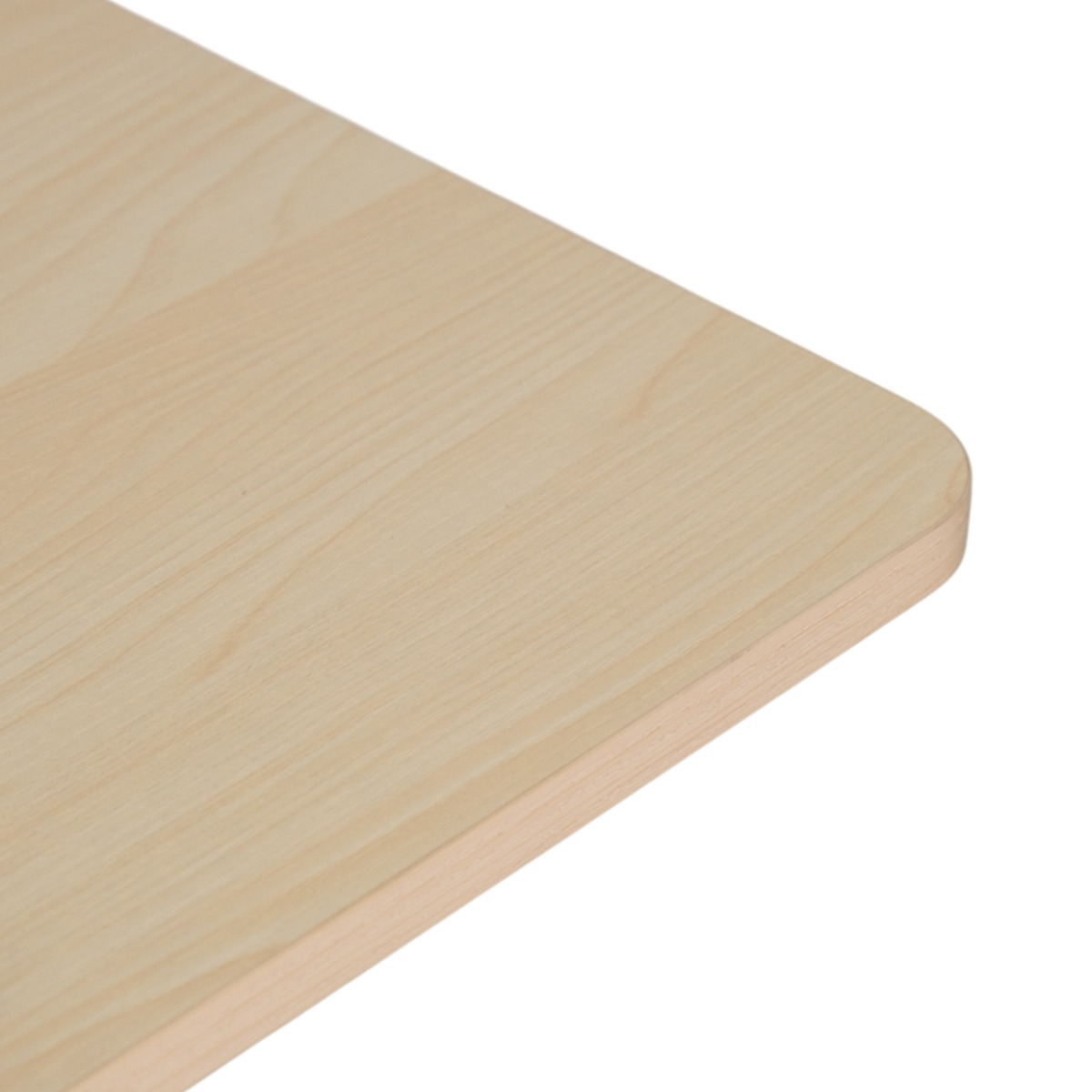 Felix Adjustable Side Table with Castors - Natural & Matt White
