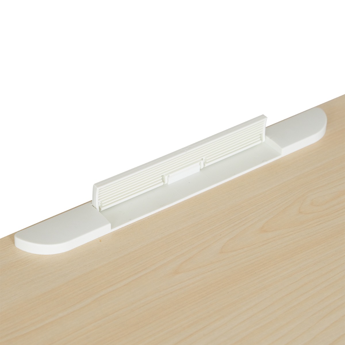 Felix Adjustable Side Table with Castors - Natural & Matt White