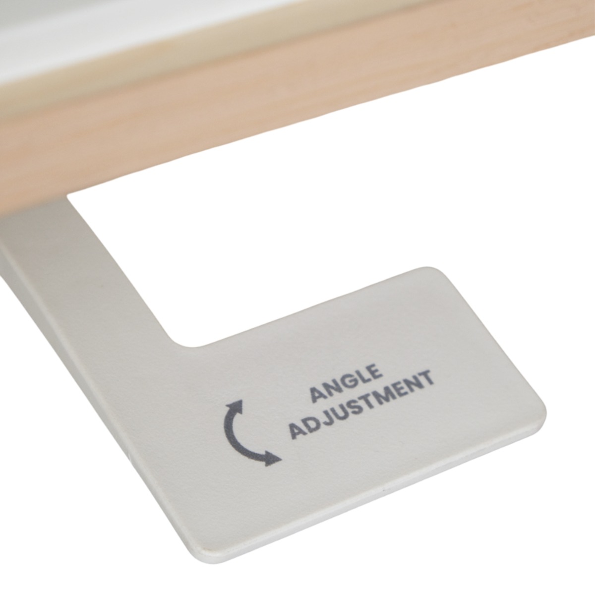Felix Adjustable Side Table with Castors - Natural & Matt White